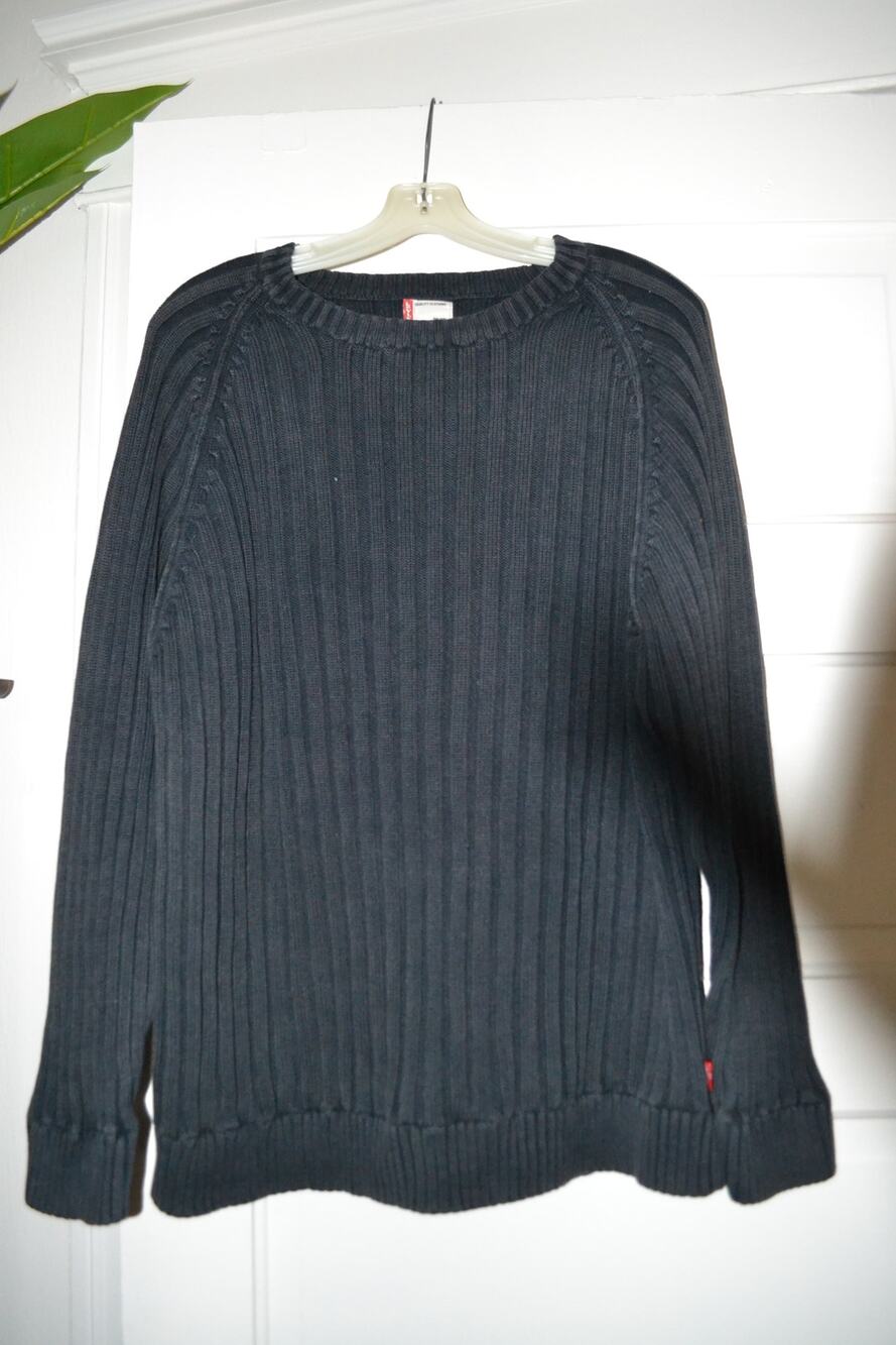 Mens Levis Chunky Knit 100% Cotton Sweater Size XL
